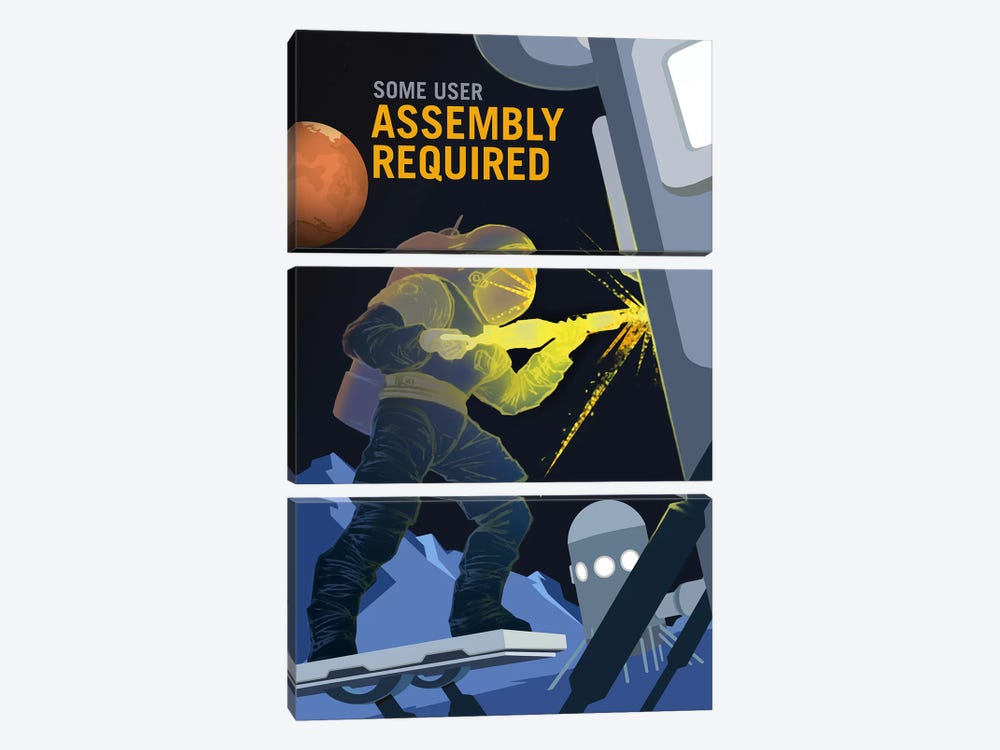Some User Assembly Required by NASA 3-piece Canvas Artwork