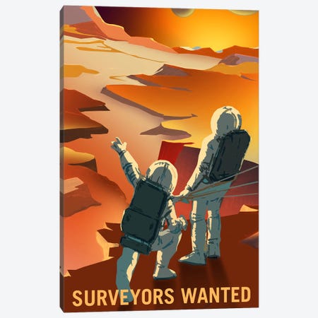 Surveyors Wanted Canvas Print #NAS18} by NASA Art Print