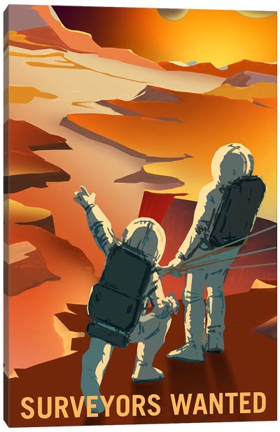 Surveyors Wanted Canvas Art Print - Space Travel Posters