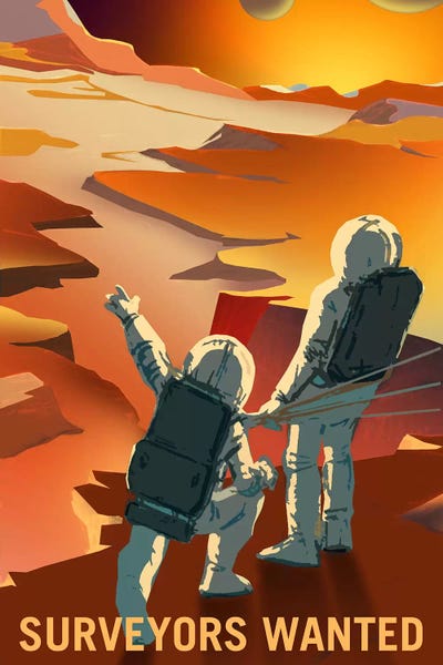 Space Travel Posters: Surveyors Wanted by NASA