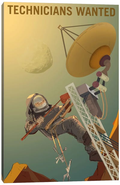 Technicians Wanted Canvas Art Print - Astronaut Art