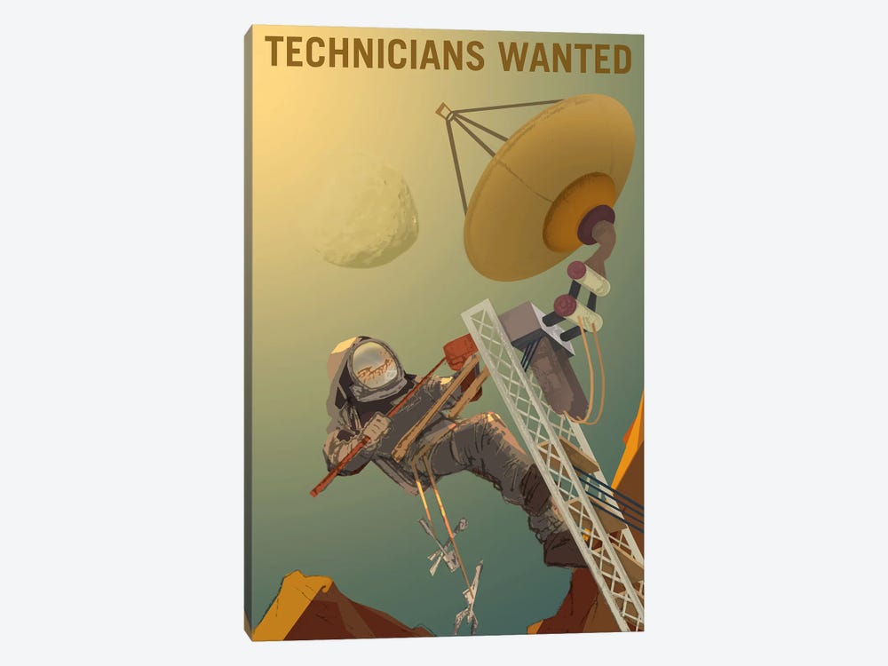 Technicians Wanted by NASA 1-piece Canvas Wall Art
