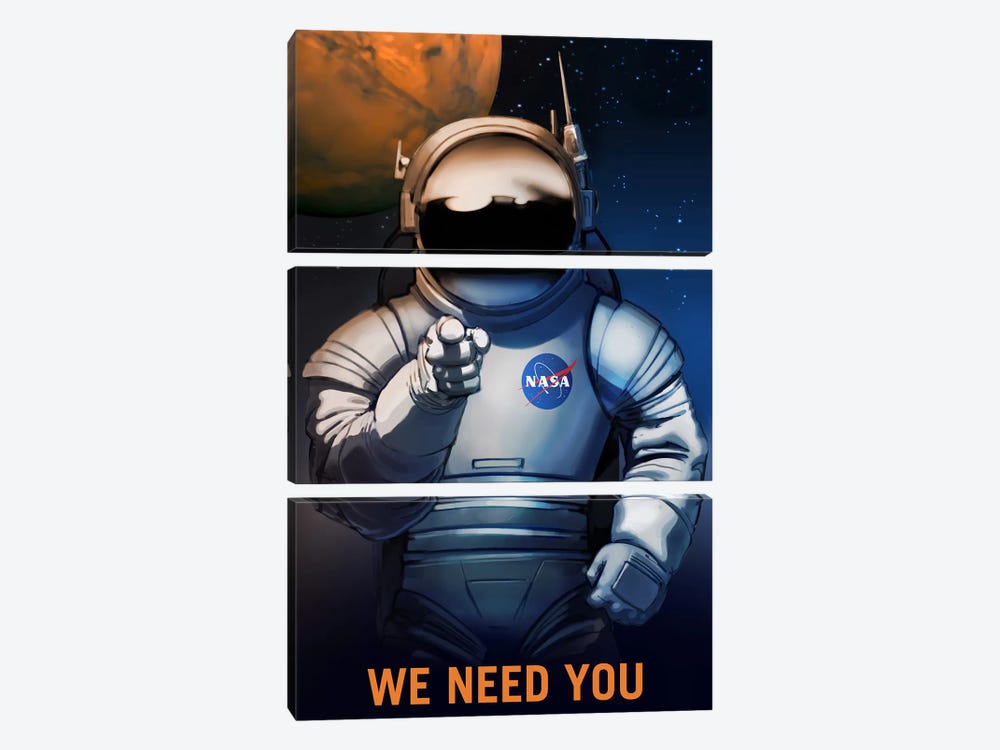 We Need You by NASA 3-piece Art Print