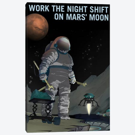 Work The Night Shift Canvas Print #NAS22} by NASA Canvas Artwork