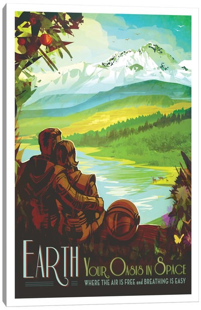 Earth Canvas Art Print - Travel Posters