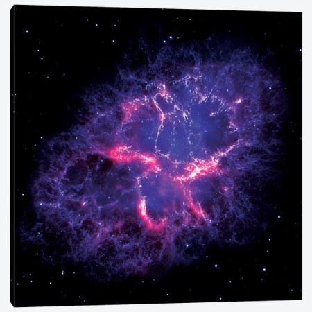 Composite View Of The Crab Nebula Canvas Print #NAS32} by NASA Canvas Print