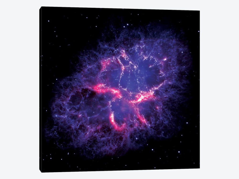 Composite View Of The Crab Nebula by NASA 1-piece Canvas Art Print