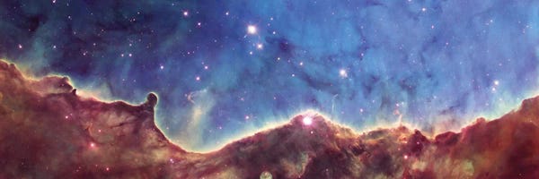 Cosmic Landscape, NGC 3324, NW Corner Of NGC 3372 (Carina Nebula) (Hubble Heritage Project 10th Anniversary Image)