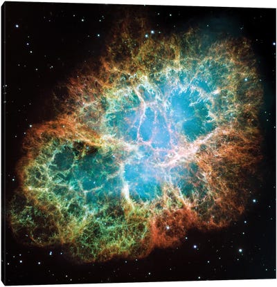 Extreme Detail, Crab Nebula, Messier 1 Canvas Art Print - Astronomy & Space Art