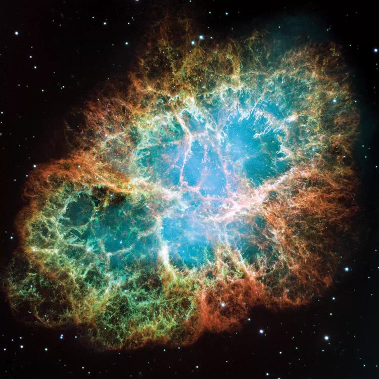 Extreme Detail, Crab Nebula, Messier 1 by NASA wall art