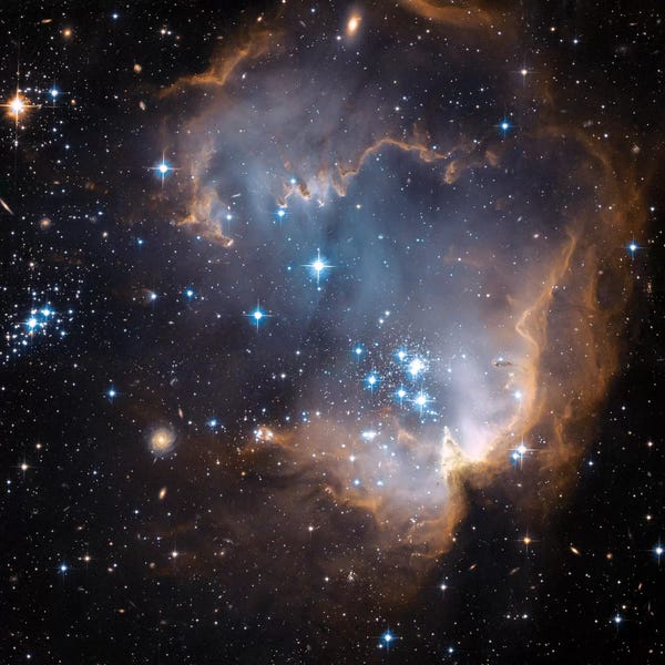 Kids Astronomy & Space Art: Newly Formed Stars, N90, NGC 602 by NASA