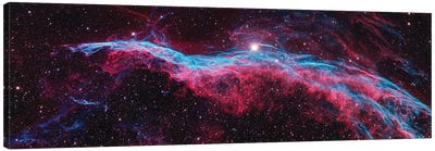 NGC 6960 (Witch's Broom), Western Veil Of The Veil Nebula Canvas Art Print - 3-Piece Astronomy & Space