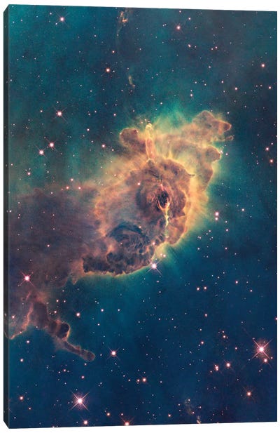 Pillar Of Gas, Carina Nebula Canvas Art Print - Kids Astronomy & Space Art