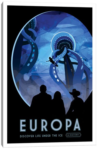 Europa Canvas Art Print - Sci-Fi Planet Art
