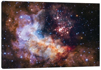 WR 20a And Surrounding Stars, Westerlund 2 Canvas Art Print - Galaxy Art