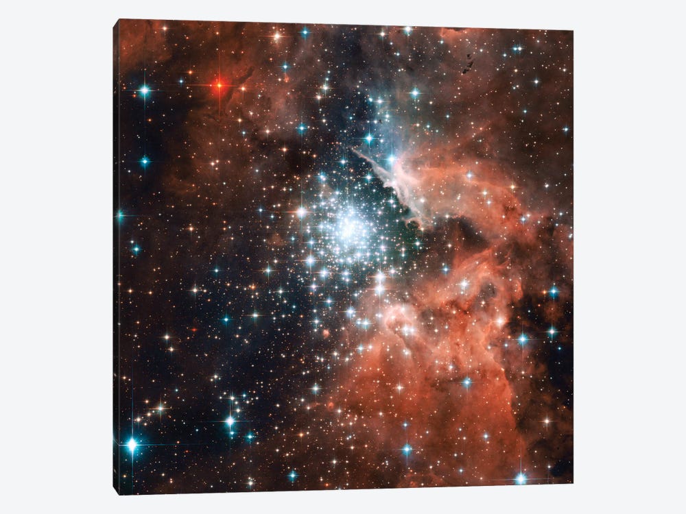 Young Star Cluster, NGC 3603 Nebula by NASA 1-piece Canvas Wall Art