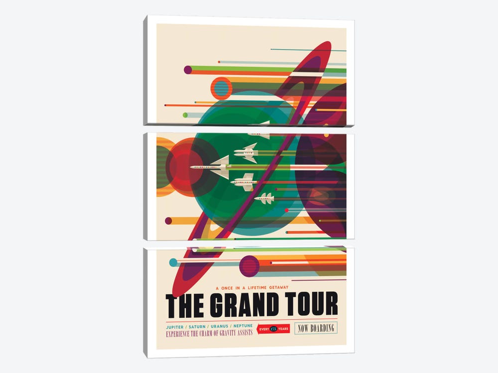 The Grand Tour by NASA 3-piece Canvas Art Print