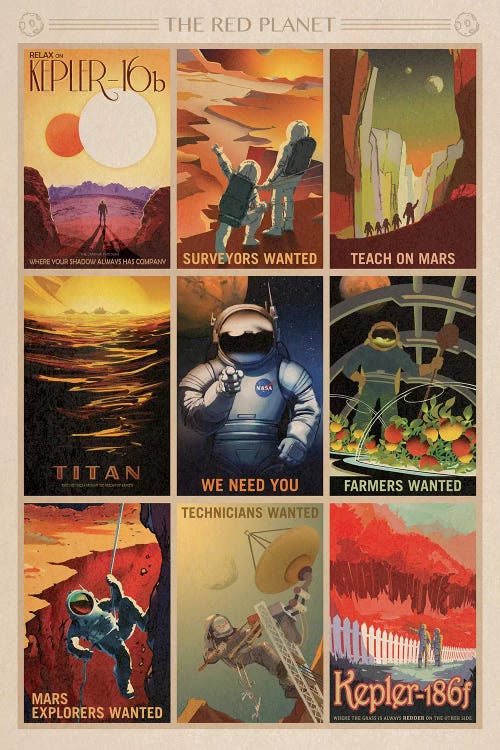 The Red Planet by NASA wall art