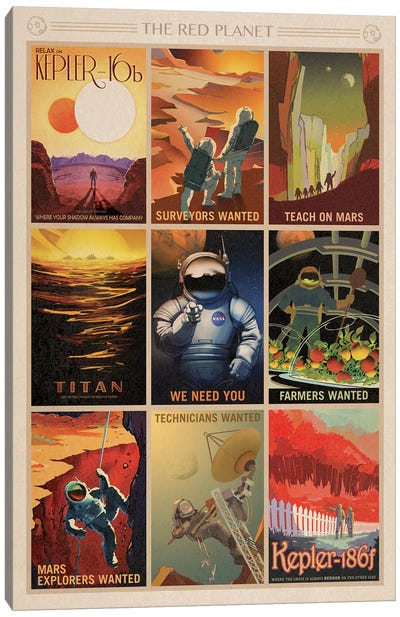 The Red Planet Canvas Art Print - Astronomy & Space Art