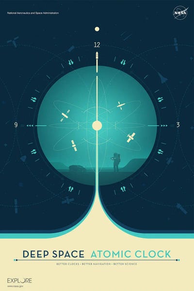 Canvas Print: Deep Space Atomic Clock Blue by NASA - thumbnail