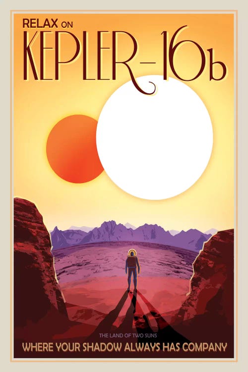 Kepler-16b by NASA wall art