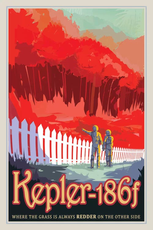 Kepler-186f by NASA wall art