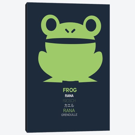 Multilingual Frog I Canvas Print #NAX384} by Naxart Canvas Print