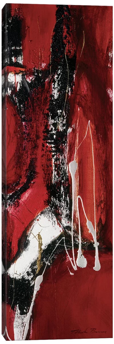 Tango I Canvas Art Print - Black, White & Red Art