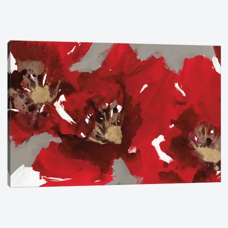 Red Poppy Forest I Canvas Print #NBA16} by Natasha Barnes Canvas Wall Art