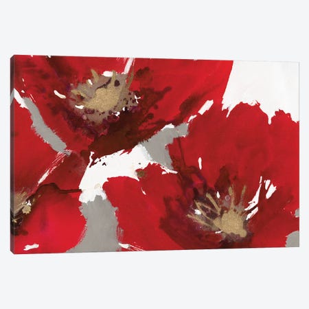 Red Poppy Forest II Canvas Print #NBA17} by Natasha Barnes Canvas Artwork