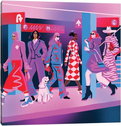 New York Subway Canvas Art Print - Fashion is Life