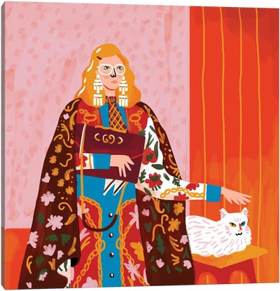 Gucci Cat Canvas Art Print - Fashion is Life