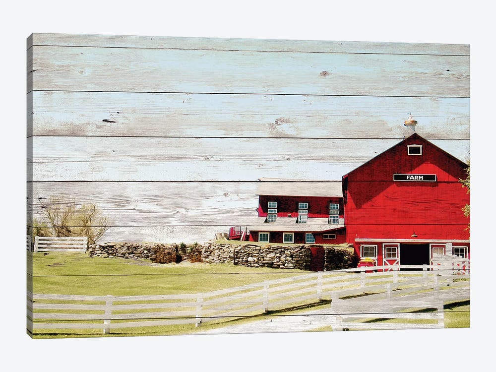 Farm Fence by Nicholas Biscardi 1-piece Canvas Print
