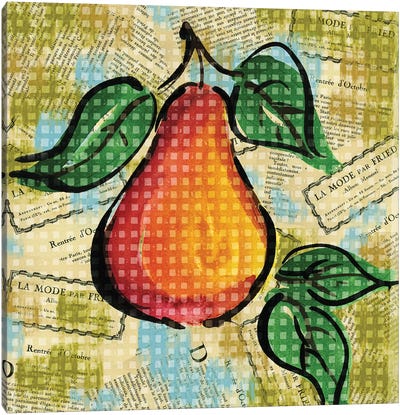 Fashion Fruit V Canvas Art Print - Pear Art