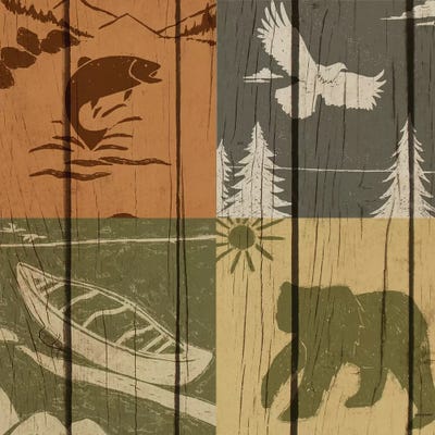 Lodge Four Pack I by Nicholas Biscardi framed wall art