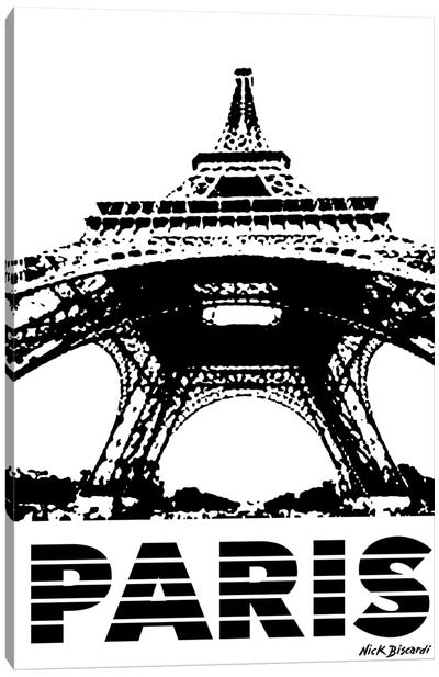 Modern Paris I Canvas Art Print - Paris Typography