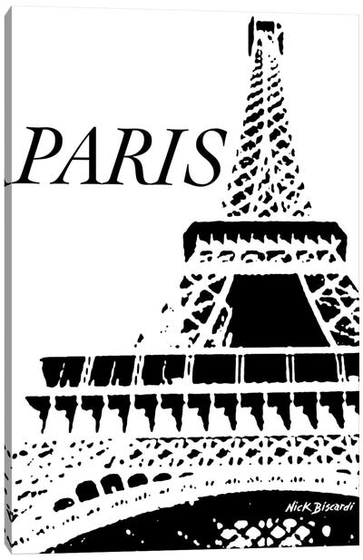 Modern Paris II Canvas Art Print - Paris Typography