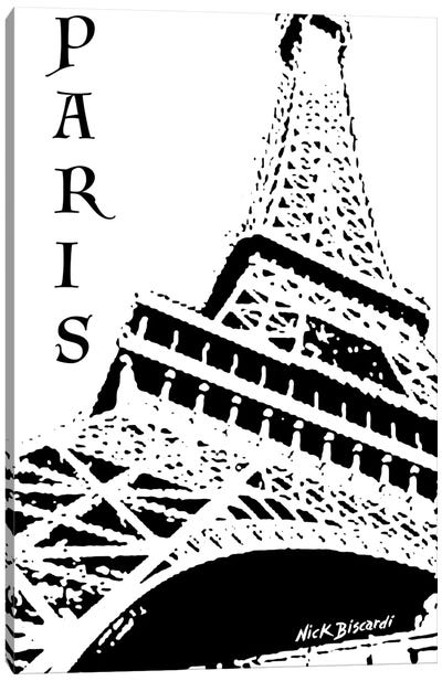 Modern Paris III Canvas Art Print - Paris Typography