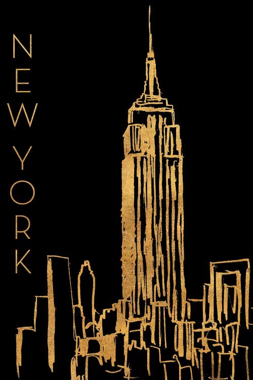 New York On Black by Nicholas Biscardi wall art