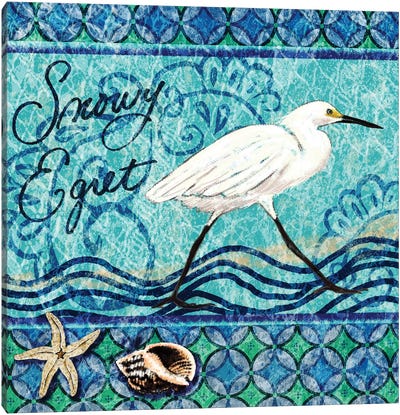 Snowy Egret Canvas Art Print