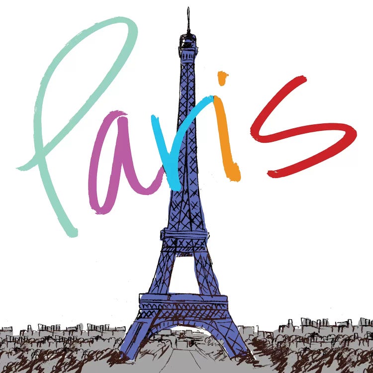 Vibrant Paris by Nicholas Biscardi wall art