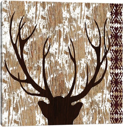Wilderness Deer Canvas Art Print - Rustic Winter