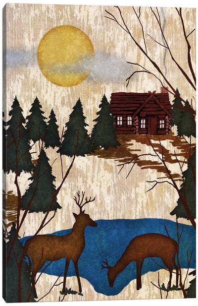 Cabin In The Woods I Canvas Art Print