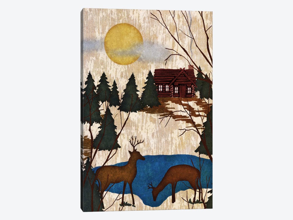 Cabin In The Woods I by Nicholas Biscardi 1-piece Canvas Art Print
