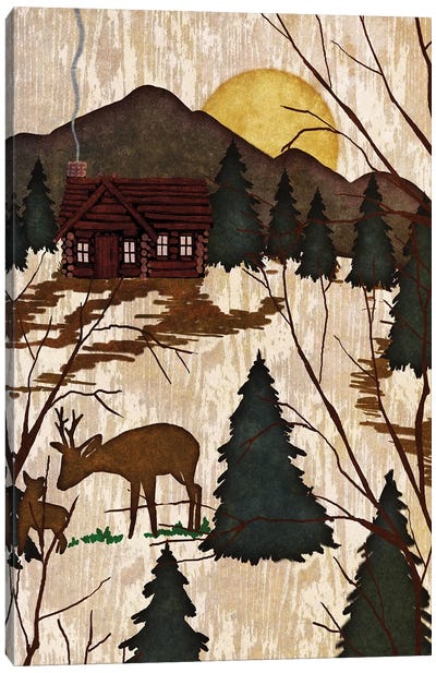 Cabin In The Woods II Canvas Art Print