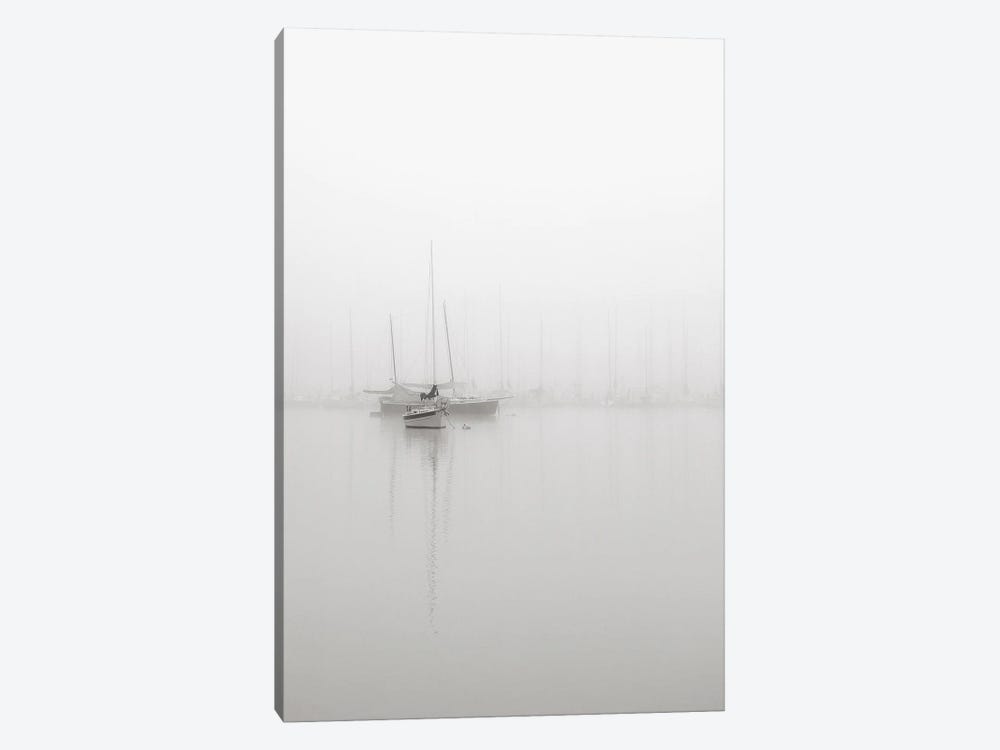 Sailboats In Fog 1-piece Canvas Art Print