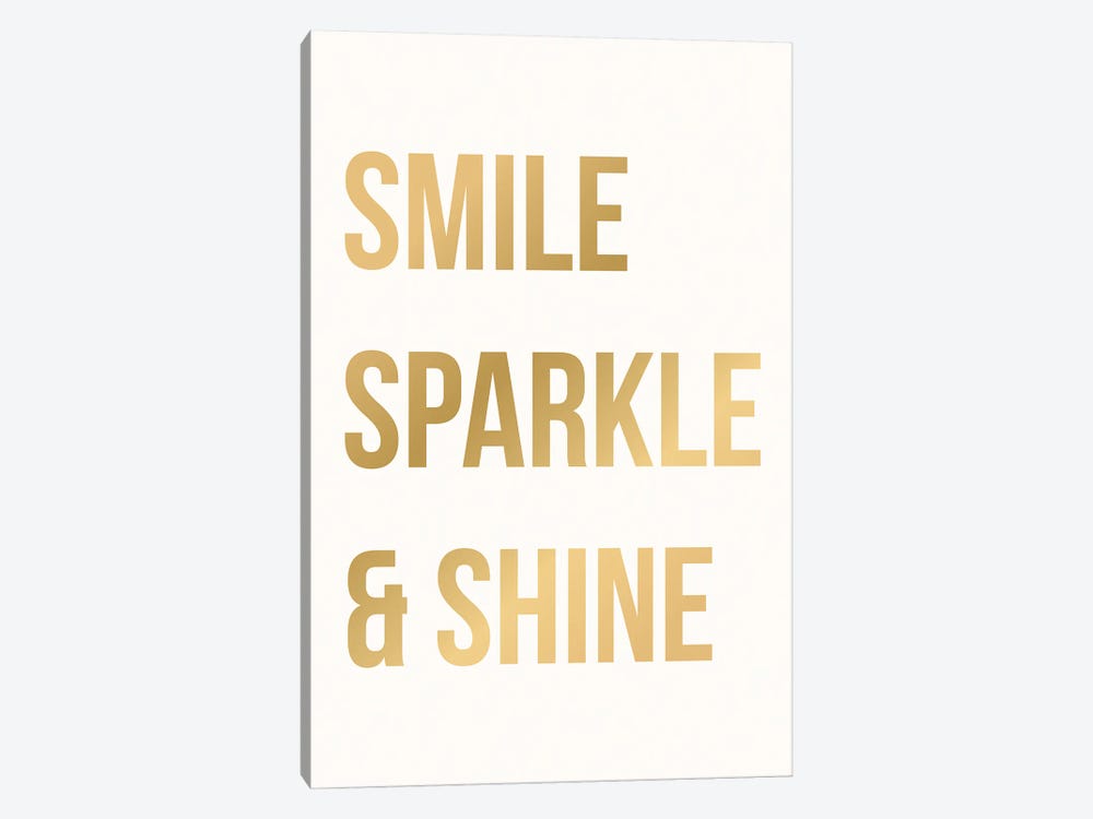 Smile Sparkle & Shine by Nicole Basque 1-piece Canvas Artwork