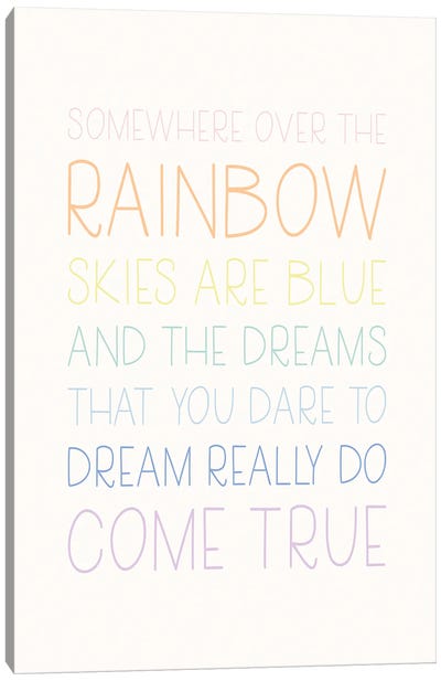 Somewhere Over The Rainbow Canvas Art Print - Nicole Basque