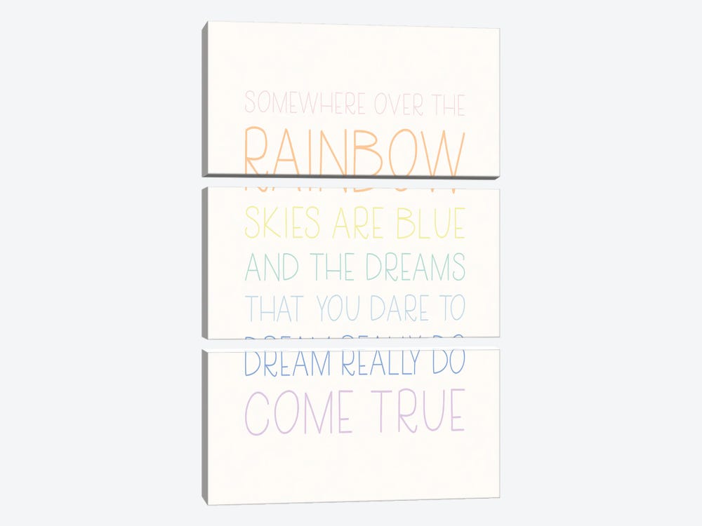 Somewhere Over The Rainbow by Nicole Basque 3-piece Canvas Art Print