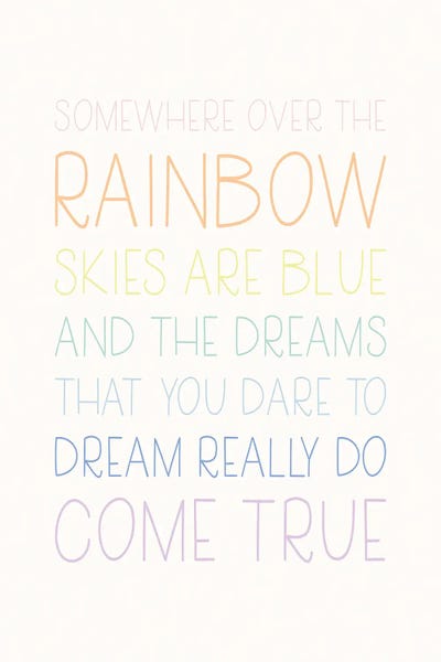 Song Lyrics: Somewhere Over The Rainbow by Nicole Basque